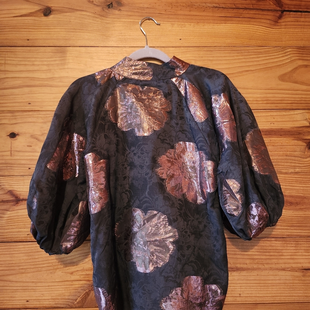 OLIPHANT NWT Rosa Black Button Neck Top SZ S - Picture 8 of 11